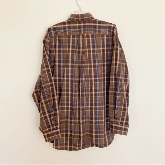 Faconnable Mens Cotton Plaid Button Down Shirt Size Large - Picture 4 of 6